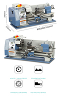 Jy 210V Draagbare Mini Horizontale Metalen Draaibank Machine 220V Thuisgebruik Apparatuur Bt40 Spindel Taper Licht