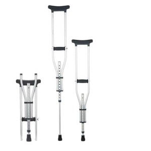 Béquille sous-bras en alliage d'aluminium 1.2T à paroi épaisse, détachable et réglable en hauteur pour la randonnée et le camping - Product Image 2