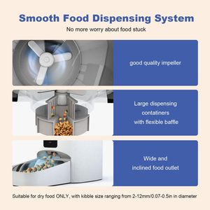 Intelligent Automatic Pet Feeder Eco-Friendly Plastic Cell <b>Phone</b> Remote <b>Control</b> Video Voice Intercom <b>for</b> Cats Dogs Cat Food Dog - Product Image 3