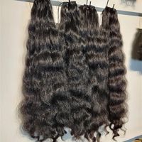 Lots de Cheveux Humains Vierges Indiens Bruts en Gros, Pas Chers, Raides, Ondulés, Bouclés, 100% Cheveux de Donneur Bruts avec Tissages de Cheveux Humains