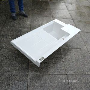 Lavandino con Asse per Lavare, Tavolo da Lavanderia Integrato nel Bancone, Lavabo Speciale per Lavatrici da Balcone - Product Image 4