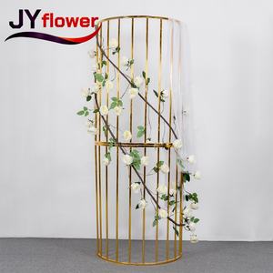 JY ขาตั้ง<span class=keywords><strong>ซุ้ม</strong></span>แต่งงานสีทองหรูหราฉากหลังทำจากสแตนเลสสำหรับงานวันเกิดของตกแต่งงานปาร์ตี้<span class=keywords><strong>เหล็ก</strong></span>ในงานแต่งงาน - Product Image 3
