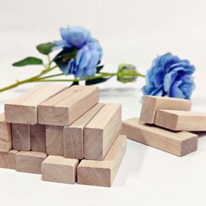 48 Pcs Birch <b>Wooden</b> <b>Strips</b> Stacking Building Blocks Craft Wood for Diy Projects Decoration Games - Product Image 2