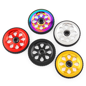 Roues faciles à rouler en alliage d'aluminium amélioré avec roulements en céramique pour vélo pliant Brompton - Product Image 2
