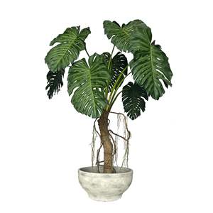 ต้นมอนสเตอร่าเทียมขนาดใหญ่ ออกแบบตามสั่ง สำหรับตกแต่งภูมิทัศน์ภายในอาคาร ต้นไม้มอนสเตอร่าขนาดใหญ่ทันสมัยสำหรับตกแต่งล็อบบี้โรงแรม - Product Image 5