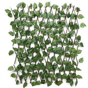 Haie en plastique PE haute simulation, gazon artificiel et barrière de feuillage vert, clôture de jardin 3D écologique - Product Image 5