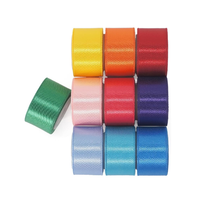 Ruban en polyester soyeux double face, 196 couleurs mélangées, 3-100 mm, vente en gros, fournisseur de rubans en promotion