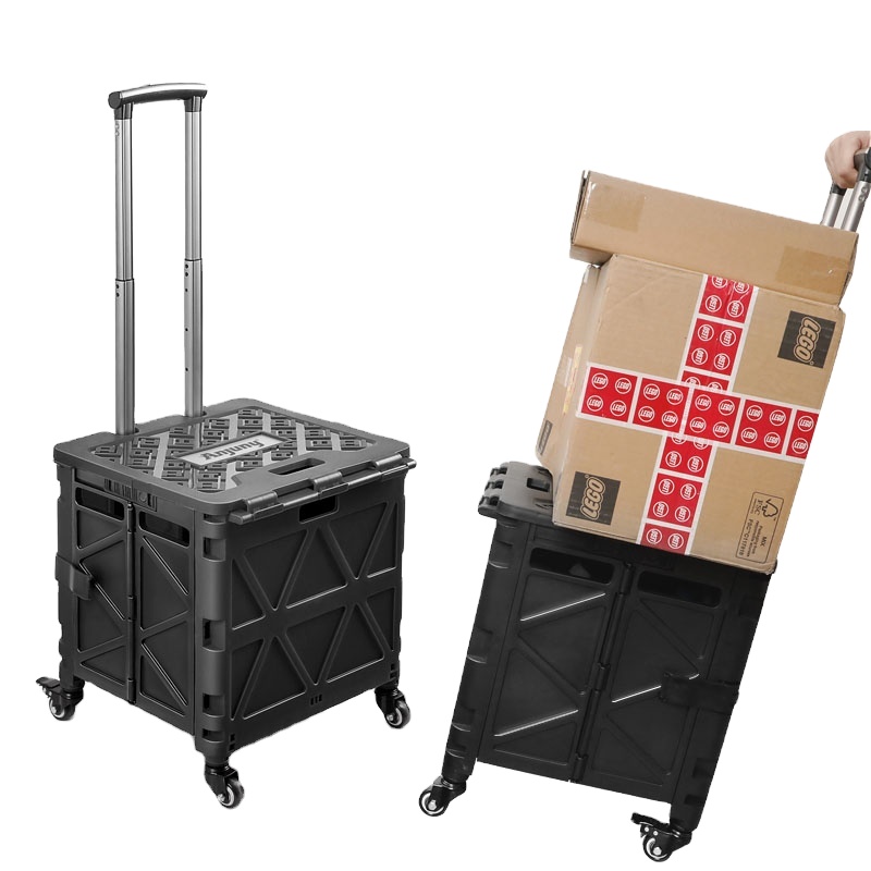 Anjuny Пластиковая Складная Тележка для супермаркета, Мини Складная Тележка для покупок