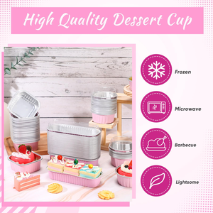Mejor Precio de Fábrica: Caja de Aluminio para Alimentos, Bandeja Desechable, Vaso para Hornear, Paquete de Papel de Aluminio, Mini Molde para Pan de 200ml con Tapas de Plástico - Product Image 4