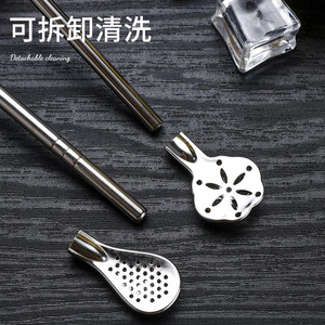 Cuillère-filtre en acier inoxydable 304, détachable, pour café, thé, boissons chaudes, agitation des boissons - Product Image 4