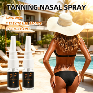 Spray nasal autobronzant marque privée OEM ODM, brume hydratante topique avancée pour le visage et le corps, soin bronzant sans soleil personnalisé - Product Image 5