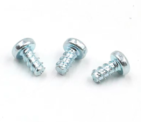 Vis autotaraudeuse à tête cylindrique plate en acier au carbone noir, zinguée, à empreinte cruciforme, métrique/pouce, petite vis