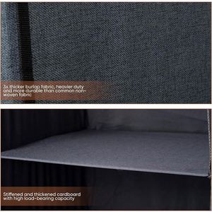 Best Price Foldable Closet Organizers 6-<b>Shelf</b> Linen Fabric Wardrobe Storage Unit With Drawer for Hanging Clothes and Storage - Product Image 6