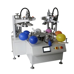 Automatic Two-Color Printing 300x250mm 2-Station Balloon Screen <b>Printer</b> with Rotating Blowing-Air Device - Product Image 1