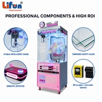 LIFUN Machine à griffes de voyage pour chats, à monnayeur, pour attraper les peluches, machine de jeu d'arcade commerciale pour attraper les poupées et les prix