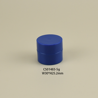 Petits contenants cosmétiques en plastique bleu de 5 g, mini pots portables pour baume à lèvres, crème pour les yeux, échantillons