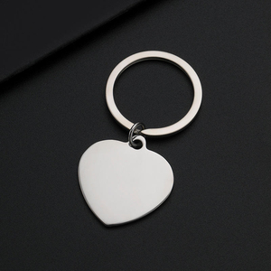 Porte-clés Cœur Vintage en Acier Inoxydable Poli Miroir, Vente en Gros, Gravure Laser Personnalisée, Cadeaux - Product Image 6