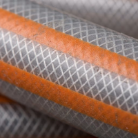 Tuyau d'arrosage de jardin en PVC renforcé à 3 couches, gris, tressé en maille, anti-UV, flexible, pour irrigation haute pression