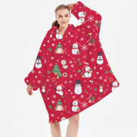 Usine En Gros Surdimensionné De Noël Portable Couverture À Capuche Pour Adultes Taille Unique Tous Les Adultes Sherpa Sweat Couverture