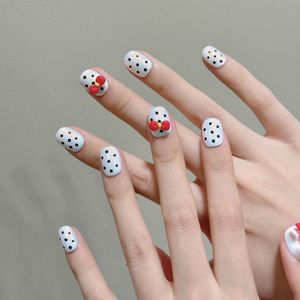 Gran oferta 3D moldeado a mano lindo lazo de lunares <span class=keywords><strong>uñas</strong></span> portátiles manuales <span class=keywords><strong>cortas</strong></span> - Product Image 3