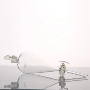 Manufacturer Direct Lab Glassware Pear Shape Glass Separatory Funnel Separating Funnel With PTFE Or Glass Stopcock