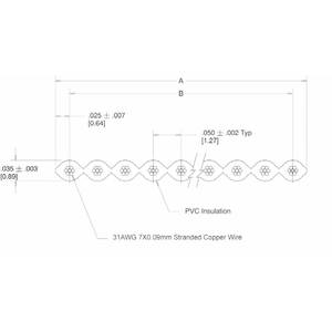 1567185 Espacement des contacts du câble ruban: 1.27mm 10X0.035 Mm² Gris 30.5 <span class=keywords><strong>m</strong></span> - Product Image 2