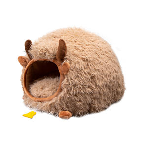 Kediler köpekler için yün yuva kare çıkarılabilir polar yuva kış Pet yatak - Product Image 5