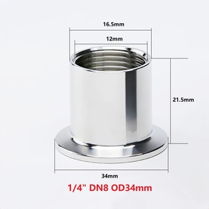 स्टेनलेस स्टील 304 त्रिकोणीय क्लैंप एडाप्टर महिला थ्रेड फ्लैंज त्रि क्लैंप एडाप्टर पाइप फिटिंग थ्रेड फेलनियम - Product Image 4
