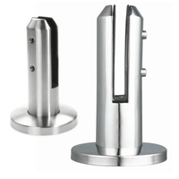 Paire de supports coniques modernes en verre trempé pour montage au sol, robustes et solides, pour terrasses et escaliers