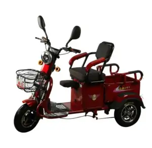 Электрический пассажирский рикша педикаб Электрический грузовой трехколесный велосипед для семьи