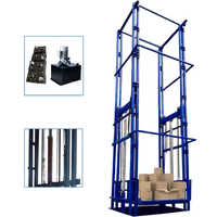 Ascenseur de marchandises hydraulique et électrique à rail en acier pour usine et entrepôt, capacité 1000 kg, options rail simple/double, Jinan