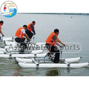 Draagbare Opblaasbare Waterfiets Met Pomppedaal-Aangedreven Aquatische Cyclus Voor Meer, Zwembad En Strand Familieplezier - Product Image 5