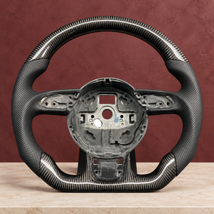 Volante Personalizado para Audi, Estilo Deportivo de Cuero y Fibra de Carbono, CE <span class=keywords><strong>A5</strong></span> A6 A7 A8 B9 A3 A4, Mejora del Interior del Automóvil, Piezas Modificadas para Automóviles - Product Image 1