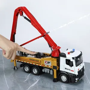 1/<span class=keywords><strong>18</strong></span> ciment pompe <span class=keywords><strong>camion</strong></span> alliage voiture modèle moulé sous pression en métal Transport véhicule ingénierie jouet pour garçons - Product Image 3