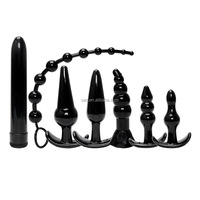 SacKnove vente en gros de jeux Bdsm pour couples adultes masseur de prostate ensemble de 7 pièces de perles vibrantes godemichet Anal doux jouets sexuels anaux