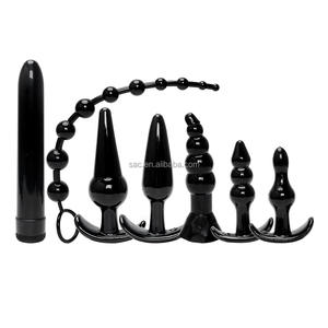 SacKnove toptan yetişkin çiftler Bdsm oyunları prostat masaj aleti 7 adet Set kurşun vibratör boncuk popo fiş yumuşak Anal seks oyuncakları - Product Image 3
