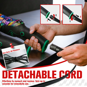 Polisseuse de voiture de 5 pouces 1000W 110-240V à double action orbitale 15mm Câble détachable pour l'entretien et la peinture des voitures - Product Image 6