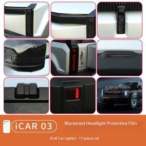 Pour Chery ICar03 accessoires de voiture-phares noircis, conduite diurne respiration protection du <span class=keywords><strong>Film</strong></span> de lumière arrière Modification de la couleur - Product Image 4