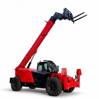 Chariot télescopique robuste de 5 tonnes et 14 m, 4x4, avec moteur diesel Yuchai de 91 kW pour la manutention de matériaux de construction