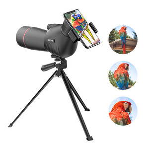 High Definition Birdwatching Telescope 25-75x60 Multi Coating Curved Angle Black Monocular with Tripod - Product Image 5