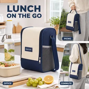 Sac isotherme pliable personnalisable en tissu Oxford épais pour le transport de repas et le rangement alimentaire - Product Image 2