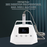 Machine à ongles portable 35000 tr/min, perceuse électrique rechargeable avec écran HD intelligent pour manucure professionnelle en acrylique et gel