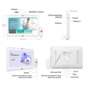 New Wall Mount 13.3" Medical Care Android <b>Tablet</b> Pc Computer Touch Screen Rockchip Quad Octa Core 3G GSM <b>4G</b> Wi-Fi Business ROHS - Product Image 5