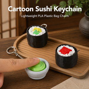 Llavero de Sushi de Dibujos Animados Impreso en 3D Vashine, Ligero, de Plástico, Reduce la Presión, Divertido, para Bolsos - Product Image 6