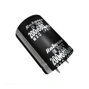 ตัวเก็บประจุแบบ Through Hole รุ่น Original 400MXC220MEFC22X50 220 ยูเอฟ คาปาซิเตอร์อะลูมิเนียม 220UF 20% 400V แบบ Snap TH - Product Image 1