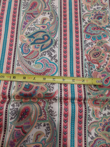 Tissu d'ameublement à rayures Paisley, couleurs pastel foncées, largeur 45 pouces, poids moyen, tissu pour canapé, chaise, meubles, 1,5 yards - Product Image 6