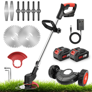 <span class=keywords><strong>Tondeuse</strong></span> à gazon sans fil de qualité industrielle avec batterie au lithium 21V portable et roues auxiliaires, coupe-herbe électrique - Product Image 2