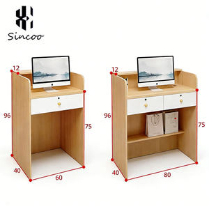 Manufacturer Modern Special Design Hair Saloon Small Front Counter Luxury Nail Salon Reception Desk - Product Image 5