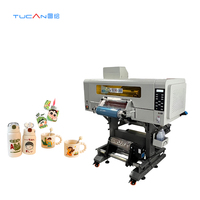 A3 Printer DTF cetak UV industri 30cm laminasi otomatis dengan pembungkus Film AB untuk stiker transparan cangkir kaca kayu plastik