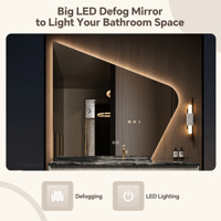 Meuble-lavabo de salle de bain de style minimaliste classique avec lavabo simple et miroir intelligent pour salles de bain minimalistes
